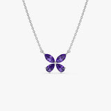 14K Gold Amethyst Butterfly Necklace Ferkos Fine Jewelry