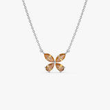 14K Gold Citrine Butterfly Necklace Ferkos Fine Jewelry