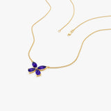 14K Gold Amethyst Butterfly Necklace Ferkos Fine Jewelry