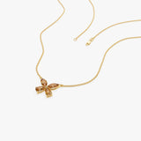 14K Gold Citrine Butterfly Necklace Ferkos Fine Jewelry