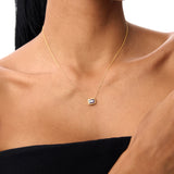 14K Gold 0.95 ctw Emerald Cut Bezel Setting Amethyst Ferkos Fine Jewelry