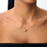 14K Gold 0.95 ctw Emerald Cut Bezel Setting Garnet Ferkos Fine Jewelry