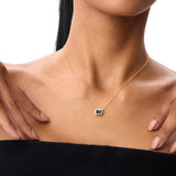 14K Gold 1.25 ctw Emerald Cut Bezel Setting Blue Topaz Ferkos Fine Jewelry