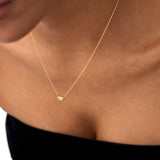 14Kt Gold Baguette Citrine Dainty Birthstone Necklace Ferkos Fine Jewelry