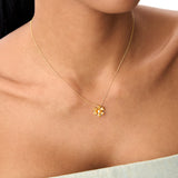 14K Gold Citrine Flower Necklace Ferkos Fine Jewelry