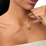 14K Gold Peridot Flower Necklace Ferkos Fine Jewelry