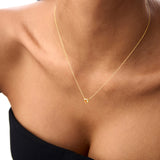 14K Gold Heart Shaped Citrine Layering Necklace Ferkos Fine Jewelry