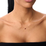 14K Gold Heart Shaped Garnet Layering Necklace Ferkos Fine Jewelry