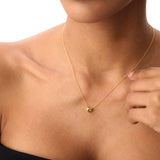 14K Gold Heart Shaped Peridot Layering Necklace Ferkos Fine Jewelry