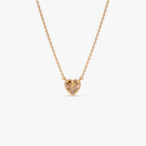 14K Gold Heart Shaped Citrine Layering Necklace Ferkos Fine Jewelry