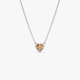 14K Gold Heart Shaped Citrine Layering Necklace Ferkos Fine Jewelry