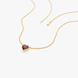 14K Gold Heart Shaped Garnet Layering Necklace Ferkos Fine Jewelry