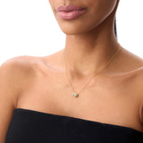 14K Gold Oval Shape Bezel Set Peridot Necklace Ferkos Fine Jewelry