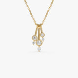 14k Multi Bezel Set Diamond Pendant 14K Gold Ferkos Fine Jewelry