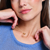 14K Prong Setting Oval Shaped Citrine Necklace Ferkos Fine Jewelry