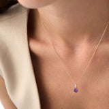 14K Cushion Cut Amethyst with Diamond Bail Ferkos Fine Jewelry