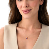 14K Cushion Cut Amethyst with Diamond Bail Ferkos Fine Jewelry