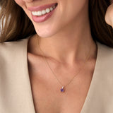 14K Cushion Cut Amethyst with Diamond Bail Ferkos Fine Jewelry