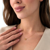 14K Four Leaf Citrine Clover Necklace Ferkos Fine Jewelry