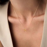 14K Four Leaf Citrine Clover Necklace Ferkos Fine Jewelry