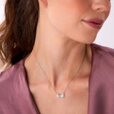 1.55 ctw Lab Grown Pear & Emerald Cut Toi et Moir Halo Setting Necklace - Sanaa Ferkos Fine Jewelry