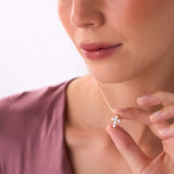 14k 0.99 Ctw Round Brilliant Lab Grown Diamond Cross Necklace - Imani Ferkos Fine Jewelry