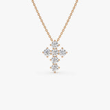 14k 0.99 Ctw Round Brilliant Lab Grown Diamond Cross Necklace - Imani Ferkos Fine Jewelry