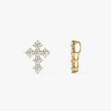 14k 0.99 Ctw Round Brilliant Lab Grown Diamond Cross Necklace - Imani Ferkos Fine Jewelry