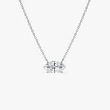 1.00 Ctw 14k Prong Setting Marquise Shape Lab Grown Diamond Solitaire Necklace - Lilia 14K White Gold Ferkos Fine Jewelry