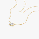 1.00 Ctw 14k Prong Setting Marquise Shape Lab Grown Diamond Solitaire Necklace - Lilia Ferkos Fine Jewelry