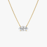 1.00 Ctw 14k Prong Setting Marquise Shape Lab Grown Diamond Solitaire Necklace - Lilia 14K Gold Ferkos Fine Jewelry