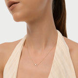 14K Gold Baguette and Round Diamond Infinity Necklace Ferkos Fine Jewelry