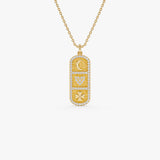 14k Gold Symbol Diamond Charm Necklace 14k Gold Ferkos Fine Jewelry