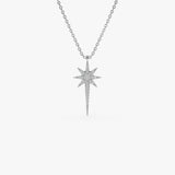 14K Gold Diamond North Star Necklace 14K White Gold Ferkos Fine Jewelry