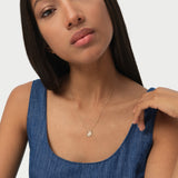 14k Diamond Swan Necklace with Ruby Accent Ferkos Fine Jewelry