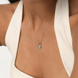 14K Gold Diamond Shield Charm Necklace Ferkos Fine Jewelry