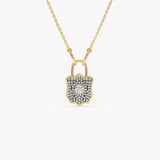 14K Gold Diamond Shield Charm Necklace 14k Gold Ferkos Fine Jewelry
