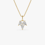 14K Pear Lab Grown Diamond Necklace - Banu 14K Gold Ferkos Fine Jewelry