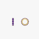 14k Amethyst Rondelle Charm 14K Gold Ferkos Fine Jewelry