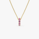 14k Pink Sapphire Rondelle Charm Ferkos Fine Jewelry