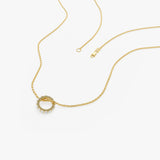14k Mini Rondelle Charm in Lab Grown Diamond Ferkos Fine Jewelry
