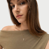 14K Lab Diamond Drop Necklace - Alea Ferkos Fine Jewelry