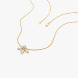 14k Pear Lab Diamond 3 Spike Necklace - Nima Ferkos Fine Jewelry