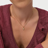 14k Bold Diamond Cross Necklace Ferkos Fine Jewelry