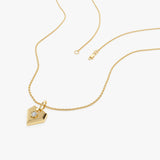 14k Bold Unique Diamond Heart Necklace Ferkos Fine Jewelry