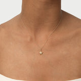 14k Fluted Star Diamond Charm Necklace Ferkos Fine Jewelry