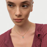 14k Fluted Four Leaf Clover Diamond Necklace Ferkos Fine Jewelry