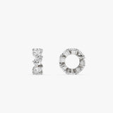 0.73 Ctw 14k Pear Shape Lab Grown Diamond Big Bead Charm - Tilia 14K White Gold Ferkos Fine Jewelry