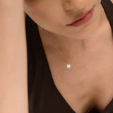 1 CTW 14k Emerald Cut Lab Grown Diamond Pendant Necklace - Jarra Ferkos Fine Jewelry