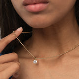 1 CTW 14K Lab Grown Bezel Set Round Diamond Charm - Yana Ferkos Fine Jewelry